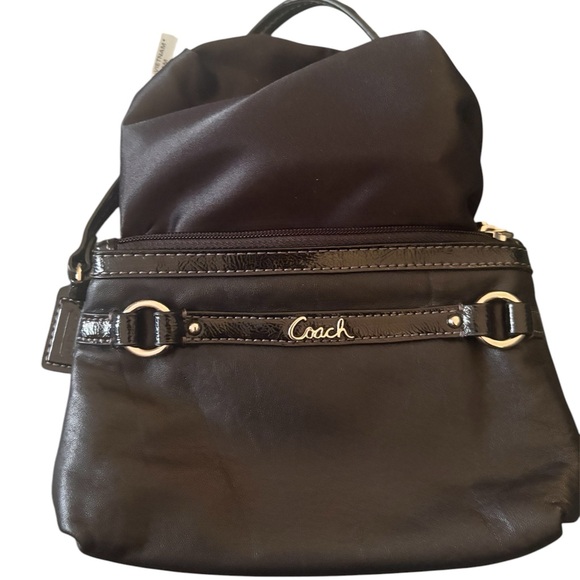 Coach Black Penelope Medium Smooth Leather Wristlet With Hangtag - Picture 8 of 8